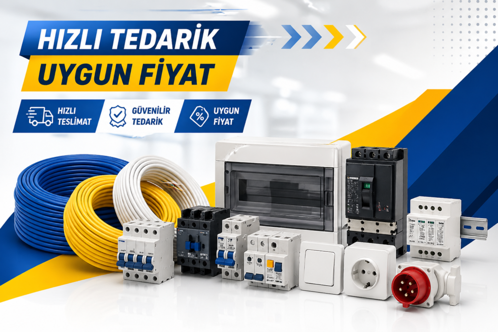 Hızlı elektrik malzemeleri satışı ve tedariki ile şalt, pano ve endüstriyel ekipmanlarda güvenilir ve uygun fiyatlı çözümler sunuyoruz.